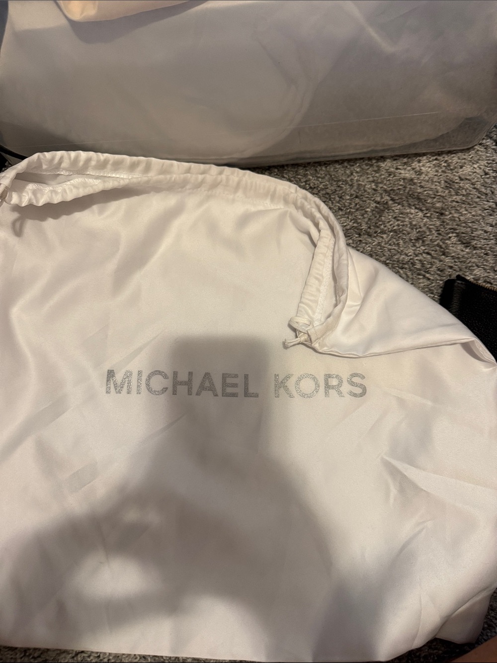 Michael Kors white dust bag Drawstring Cover
